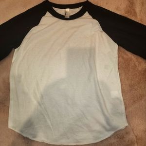 Kids American Apparel baseball style tee